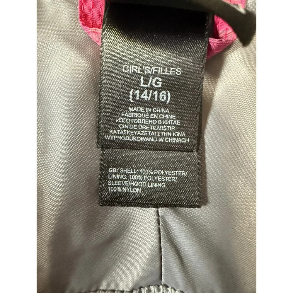 THE NORTH FACE Hyvent - Girls‎ Youth Plaid Hooded Rain Jacket - Large 14/16